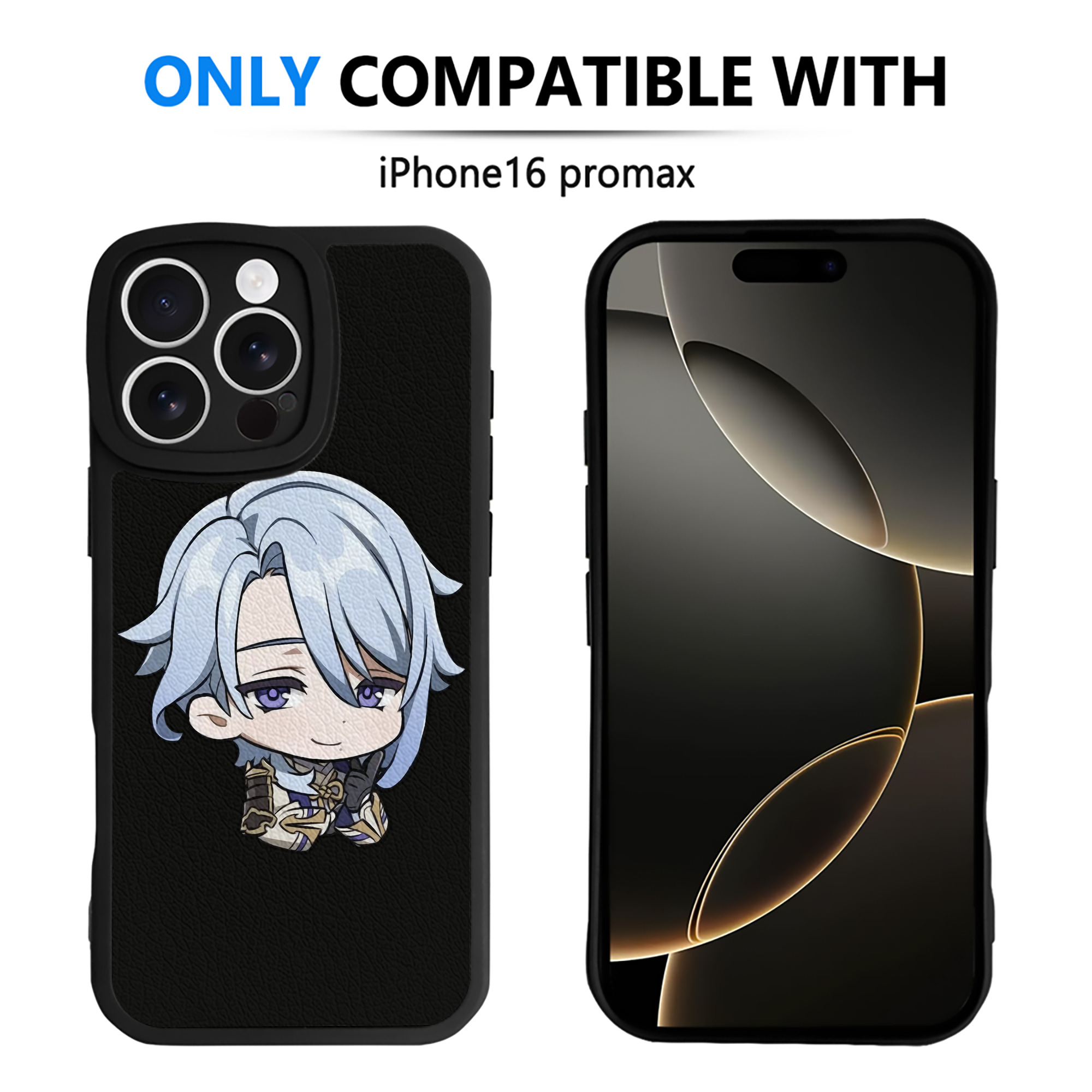 げんし神 神里綾人 かみさとあやと genshin Kamisato Ayato 【iPhone 16シリーズ対応】シリコンスマホケース（レザー調） 材質：シリコン